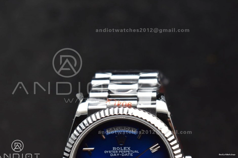 on Best Edition Steel 904L Blue V5 QF DayDate President SS Roman 680 Chic Dial Faded Bracelet Weight) 36 (Gain vr3255 0422